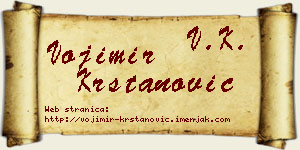Vojimir Krstanović vizit kartica